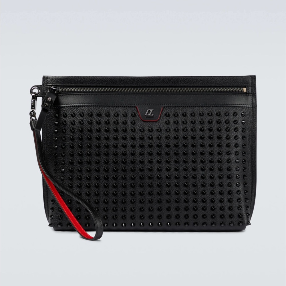 Christian Louboutin Black Studded Men's Clutch